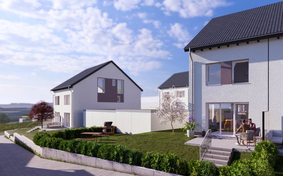 Haselnussweg - Neubau von 8 Doppelhaushälften