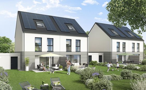 Schlesierstraße Voerde-Möllen - Neubau von 8 Doppelhaushälften