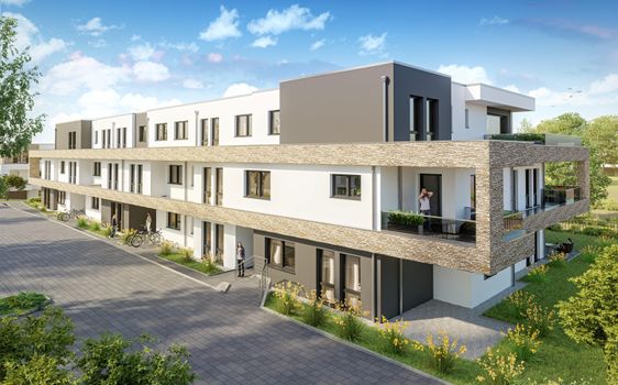 Niedernhausen, Königshofener Straße 16, 18+20 - Neubau von 18 Eigentumswohnungen