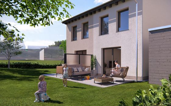 Bachstraße Berg-Weiler - Neubau von 2 Doppelhaushälften und 13 Reihenhäusern