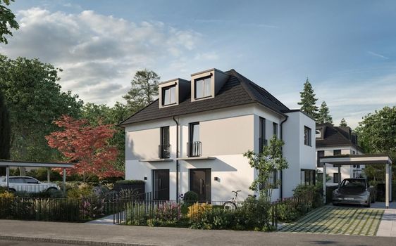 Hohenbrunner Straße 14 - Neubau von 2 Doppelhaushälften und 3 Stadthäusern - Riemerling