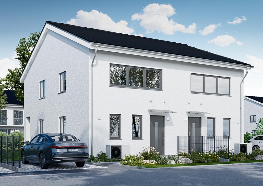 Bild Neubauprojekt Mein Beelitz: Visualisierung eines Doppelhauses