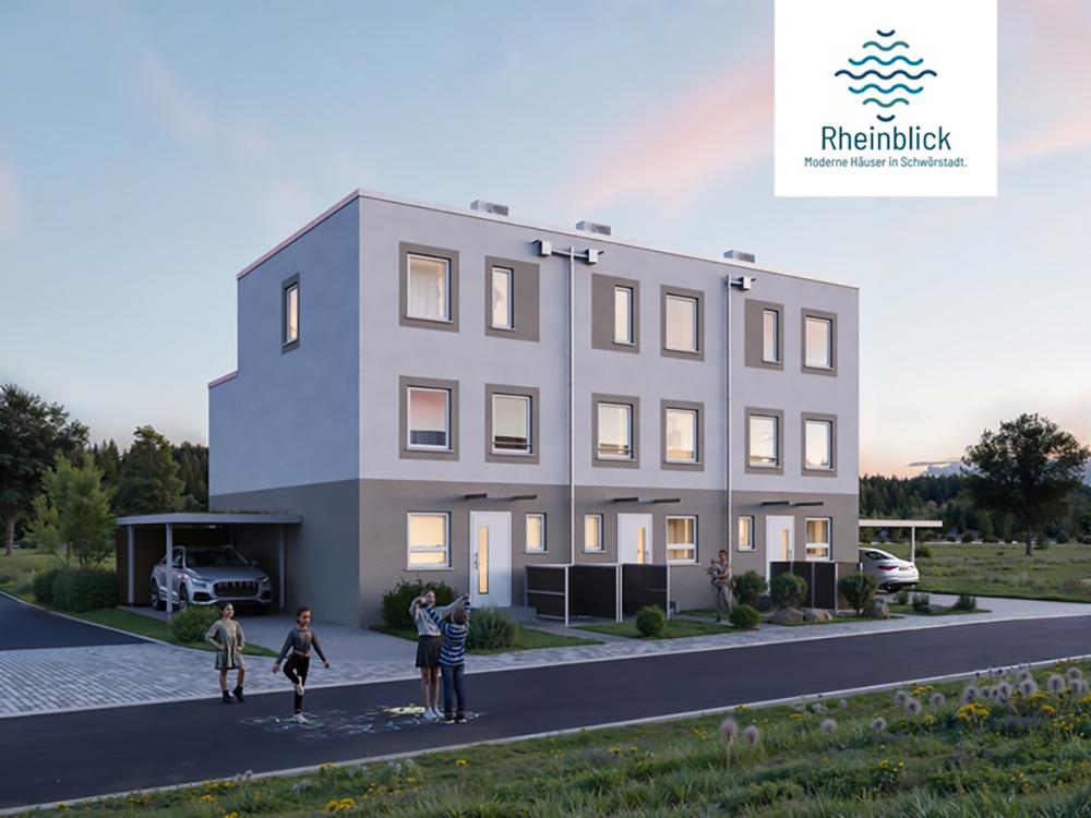 Image new-build project Rheinblick Schwörstadt Image new-build project Rheinblick Schwörstadt: exterior view of modern homes near the Rhine