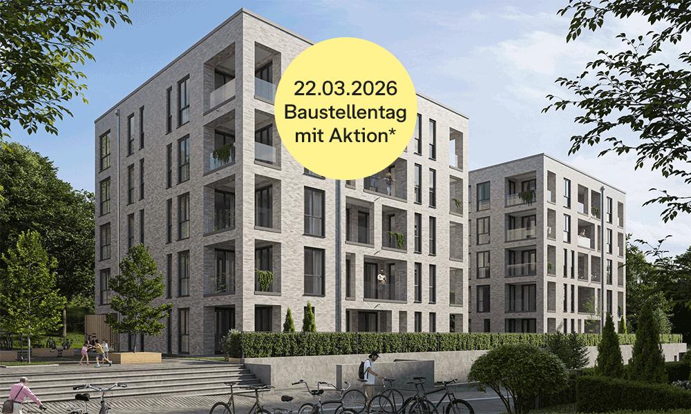 Bild Neubau Eigentumswohnungen Rütscherhof, Aachen: Bild einer Mehrfamilienhaus-Anlage