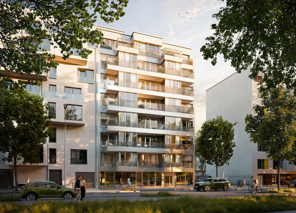 Bild Neubau The Mind, Berlin: Visualisierung eines Mehrfamilienhauses