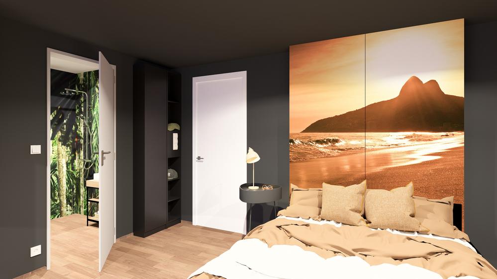 Bild Neubau Studentenapartments Hohenzollernstraße Saarbrücken Bild Neubau Studentenapartments Hohenzollernstraße Saarbrücken: Bild eines Apartments mit Bett