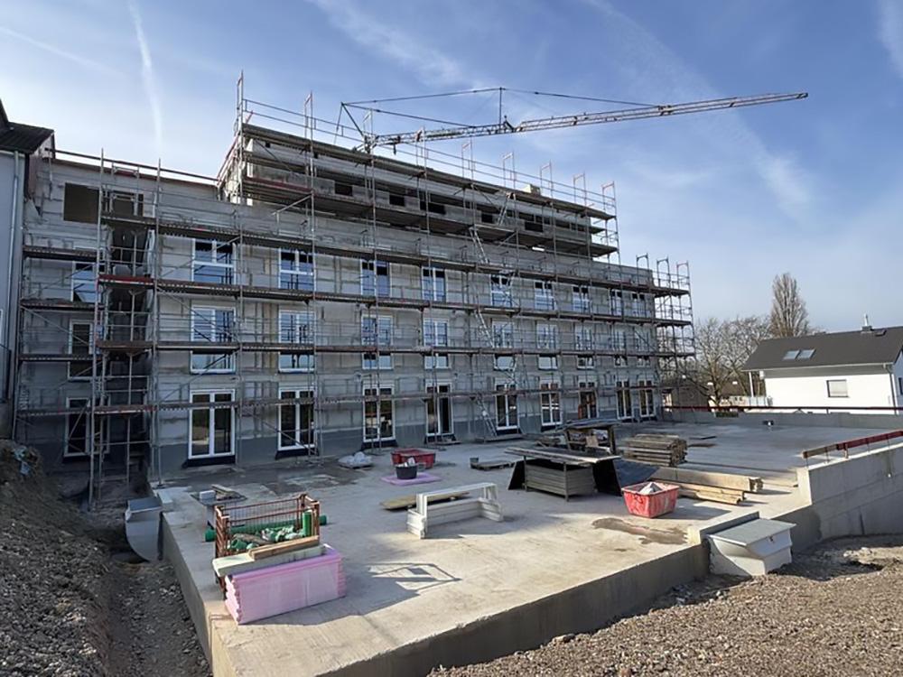 Bild Neubau Schildberg Mülheim an der Ruhr Bild Neubau Schildberg Mülheim an der Ruhr: Bild eines Mehrfamilienhauses auf der Baustelle