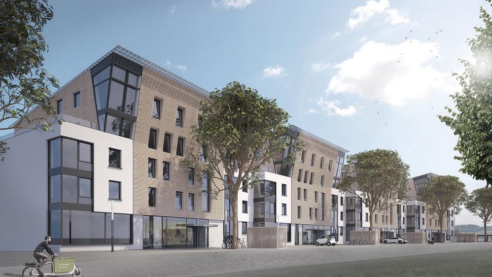 Bild Neubau Eigentumswohnungen Brandhof Schallstadt Bild Neubau Eigentumswohnungen Brandhof Schallstadt: Ansicht eines Mehrfamilienhauses