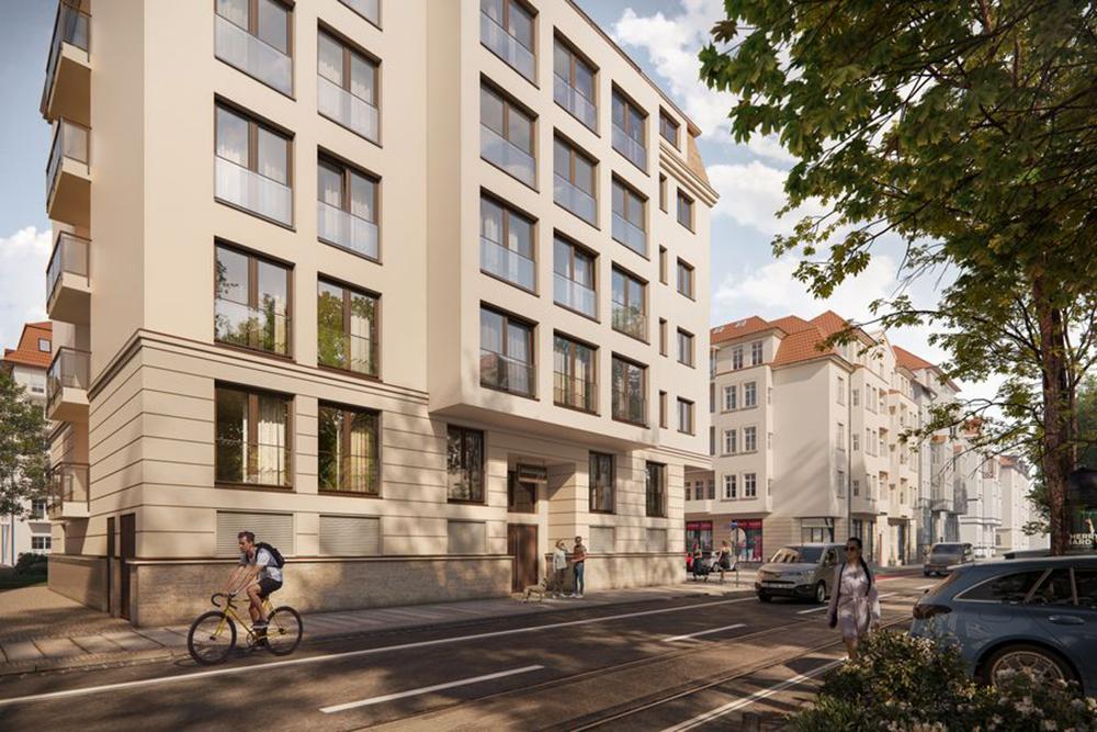 Bild Neubauprojekt Richard Lehmann Straße 47, Leipzig: Visualisierung eines Mehrfamilienhauses