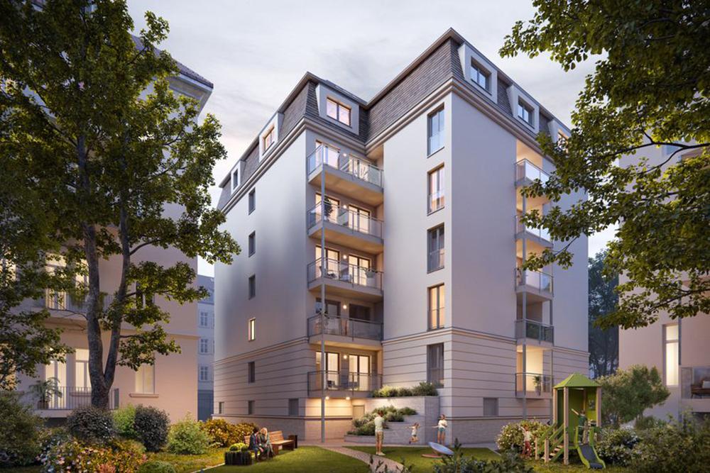 Bild Neubauprojekt Richard Lehmann Straße 47, Leipzig: Visualisierung eines Mehrfamilienhauses