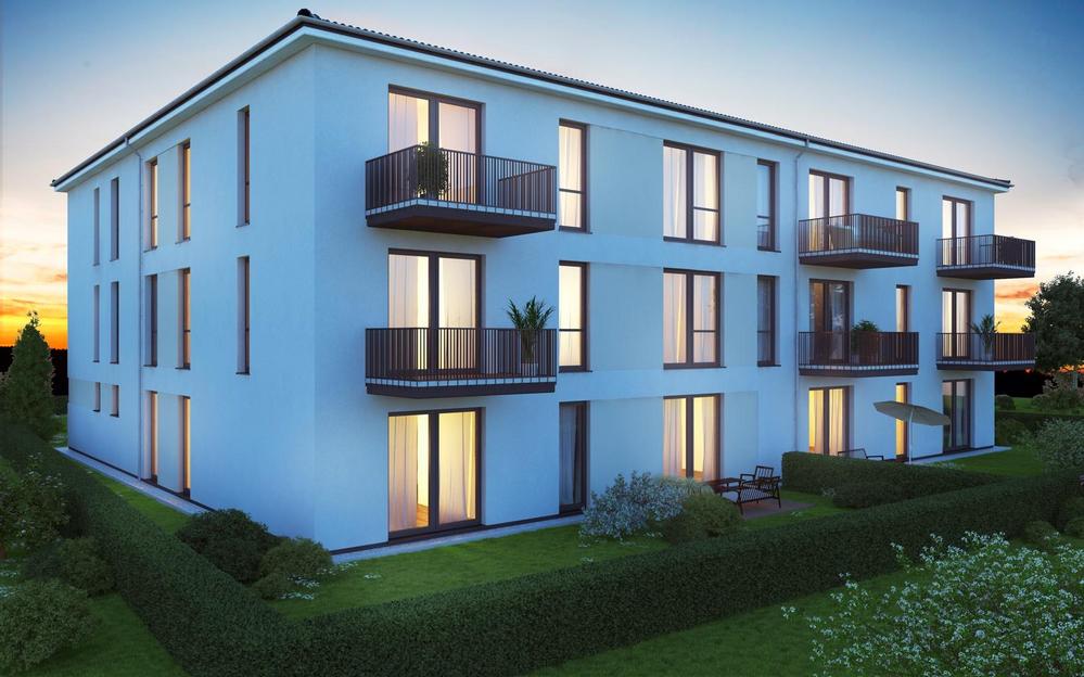 Bild Neubauprojekt QUARTIER BI DE GÄRTNERS, Sanitz: Visualisierung eines Mehrfamilienhauses