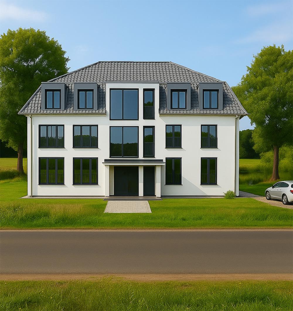 Bild Neubauprojekt Lierbacher Oase, Berlin: Visualisierung eines Mehrfamilienhauses