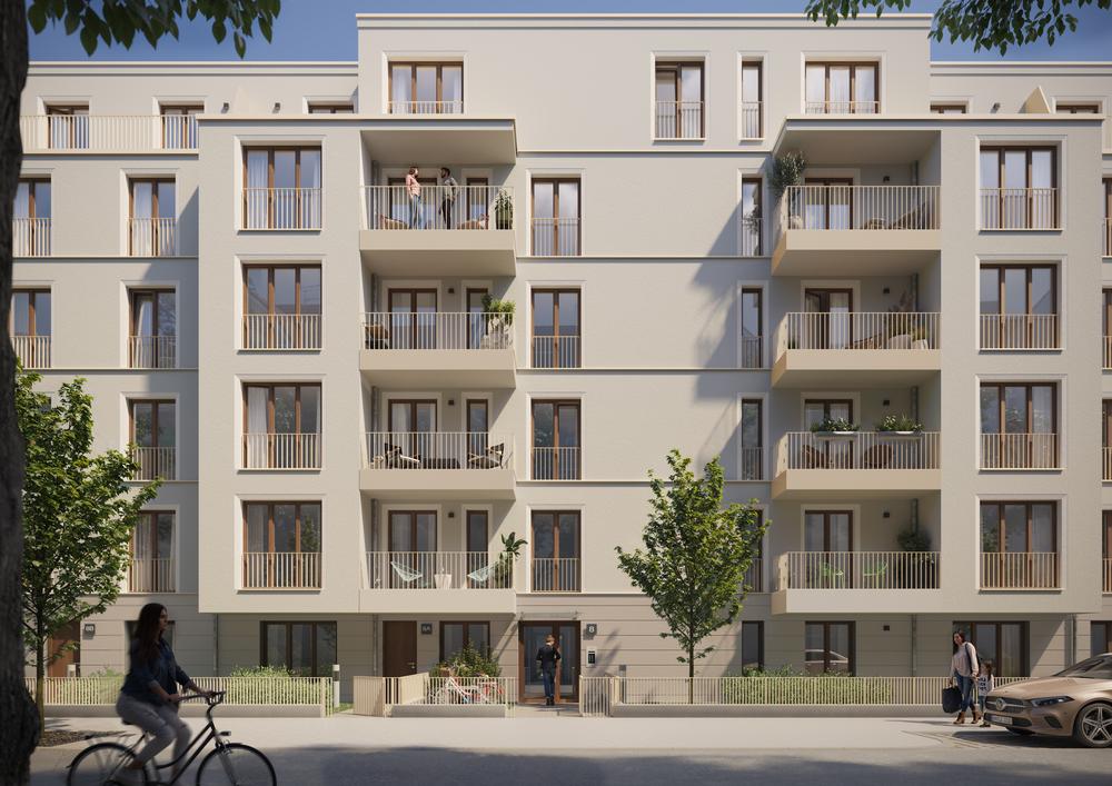 Bild Neubauprojekt Unsere Flora, Berlin Bild Neubauprojekt Unsere Flora, Berlin: Visualisierung eines Mehrfamilienhauses