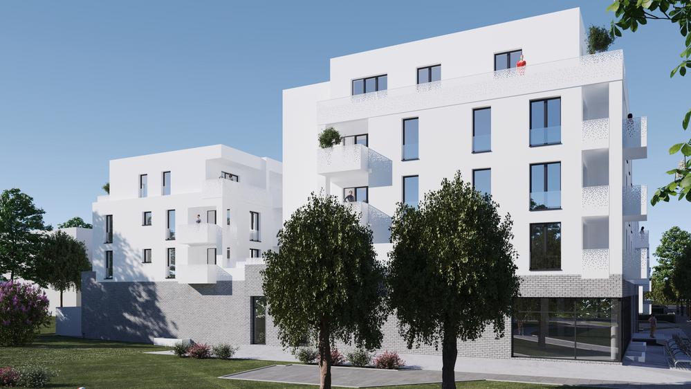 Bild Neubau Eigentumswohnungen Schlossallee Bonn: Visualisierung zweier moderner Mehrfamilienhäuser