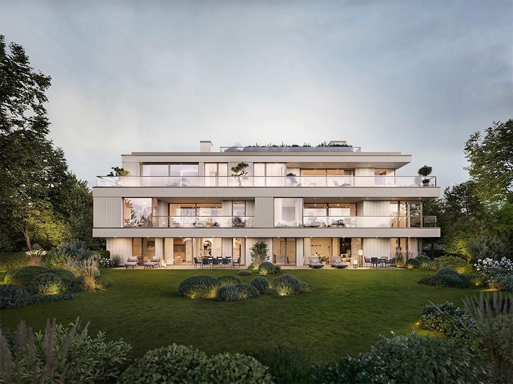 Bild Neubau Eigentumswohnungen Stuberstraße München: Visualisierung eines Mehrfamilienhauses