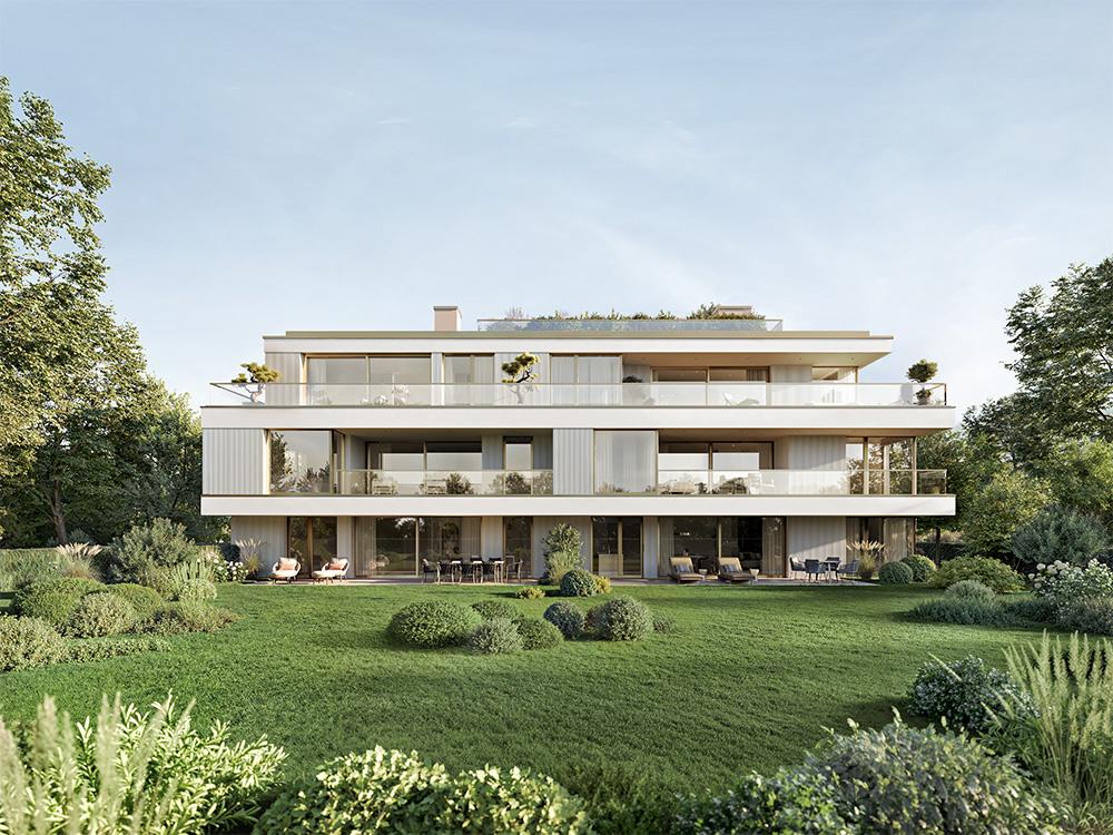 Bild Neubau Eigentumswohnungen Stuberstraße München: Visualisierung eines Mehrfamilienhauses