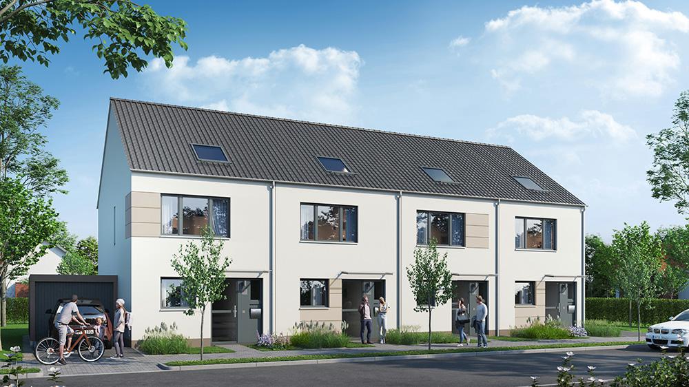 Bild Neubau Hohe Straße Duisburg: Visualisierung eins Reihenhauses