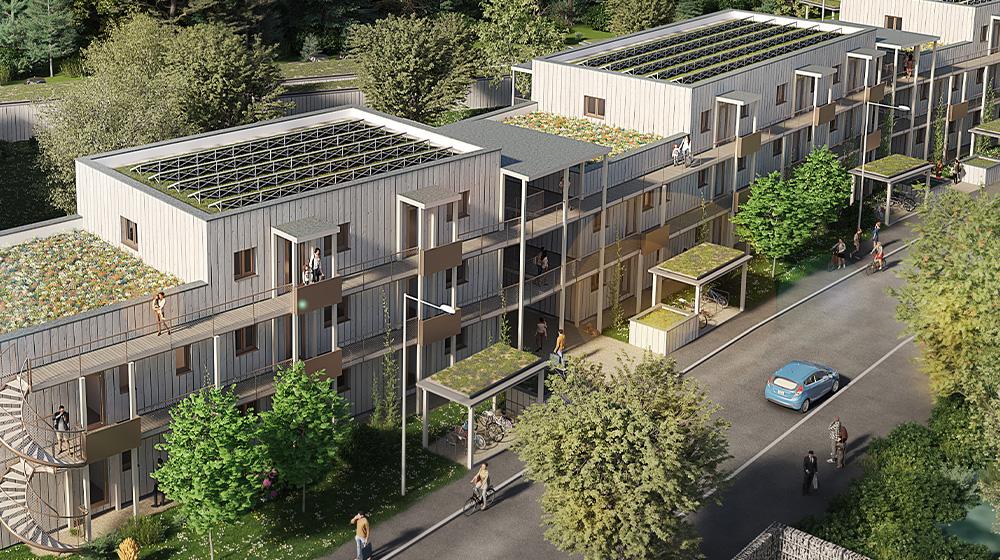 Bild Neubau Eigentumswohnungen Bahnhofstraße Hilpoltstein: Visualisierung eines Mehrfamilienhauses
