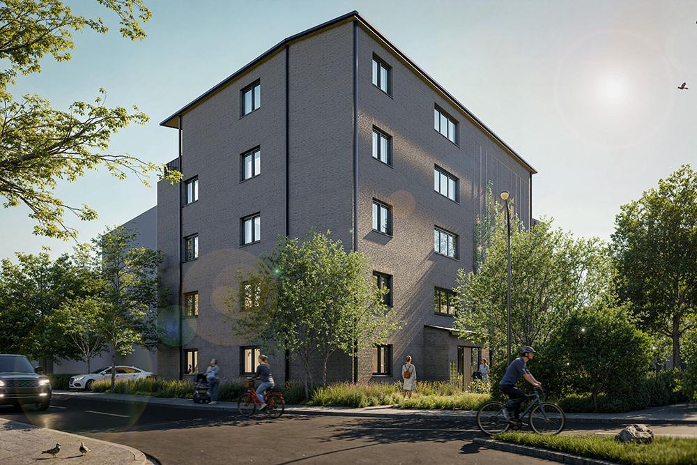 Bild Neubau Eigentumswohnungen Hasseer Straße Kiel Bild Neubau Eigentumswohnungen Hasseer Straße Kiel: Visualisierung eines Mehrfamilienhauses