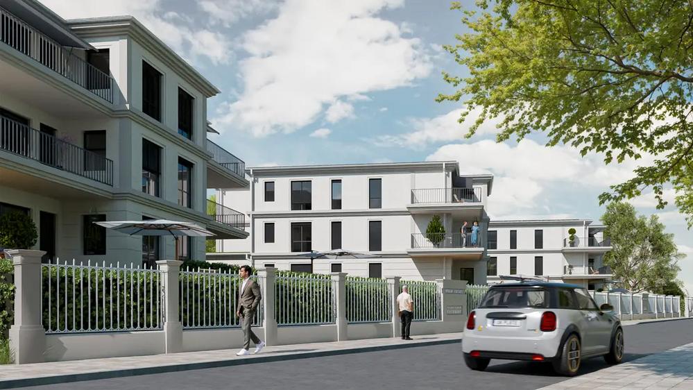 Bild Neubau Eigentumswohnungen Elsteraue Leipzig: Visualisierung eines Mehrfamilienhauses