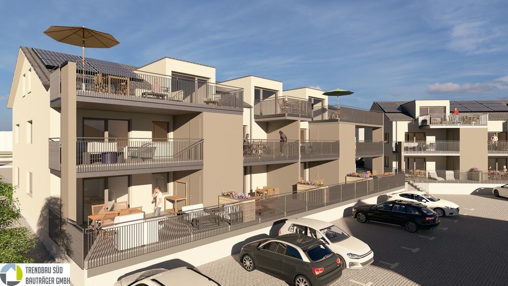 Bild Neubau Eigentumswohnungen Färberbrühl Mietingen: Visualisierung von Merhfamilienhäusern