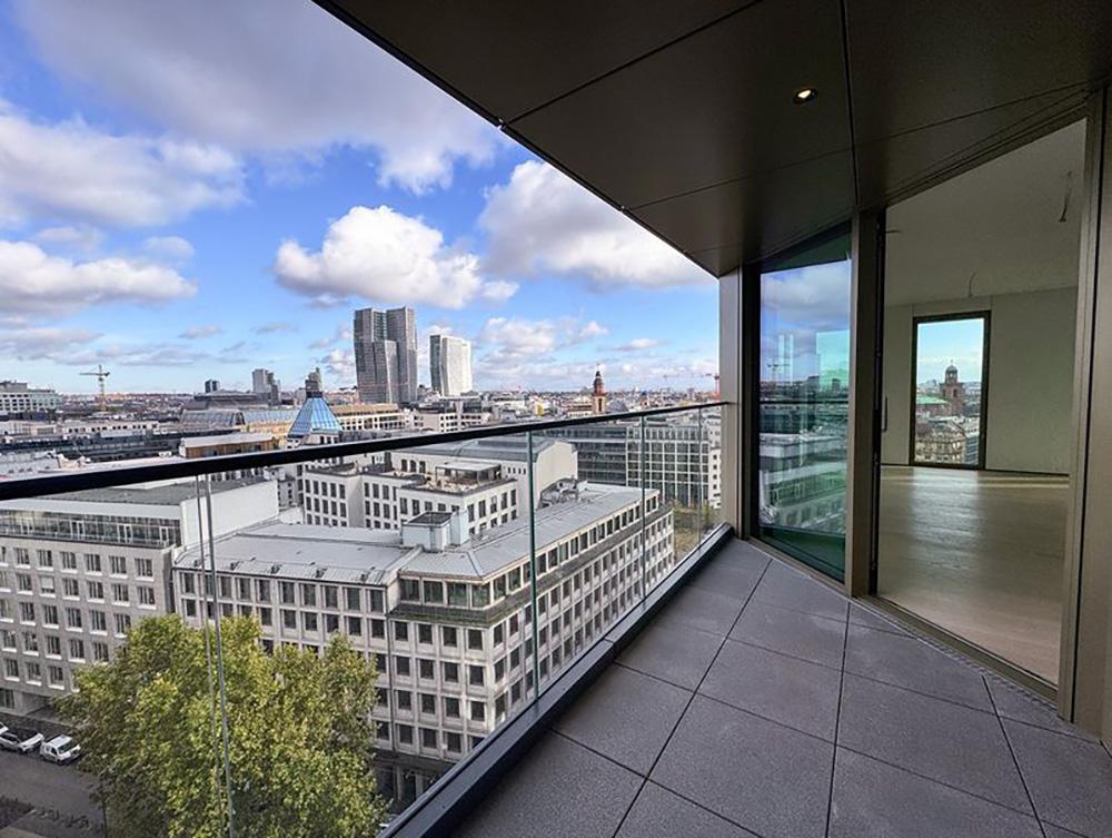 Bild Neubau Eigentumswohnungen Junghofstraße Frankfurt: Bild von der Frankfurter Skyline