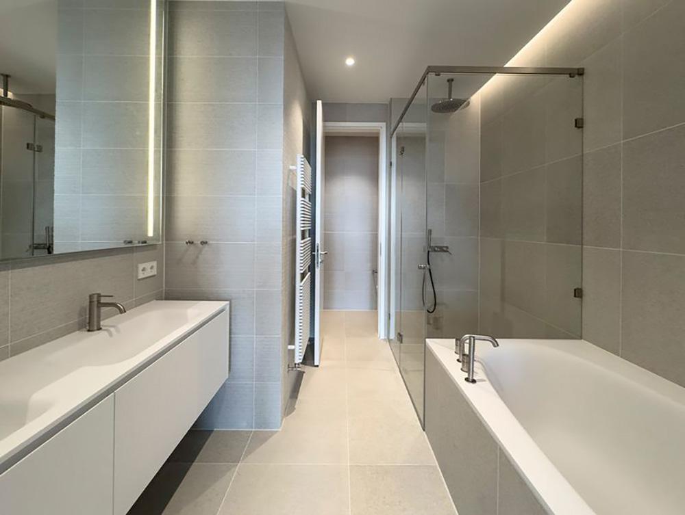 Bild Neubau Eigentumswohnungen Junghofstraße Frankfurt: Visualisierung eines modernen Wohnzimmers