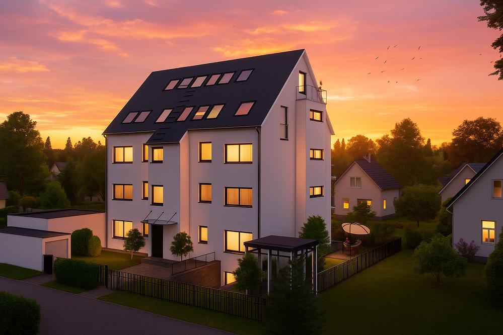 Bild Neubau Eigentumswohnungen Burgenlandstraße Stuttgart: Visualisierung eines Mehrfamilienhauses
