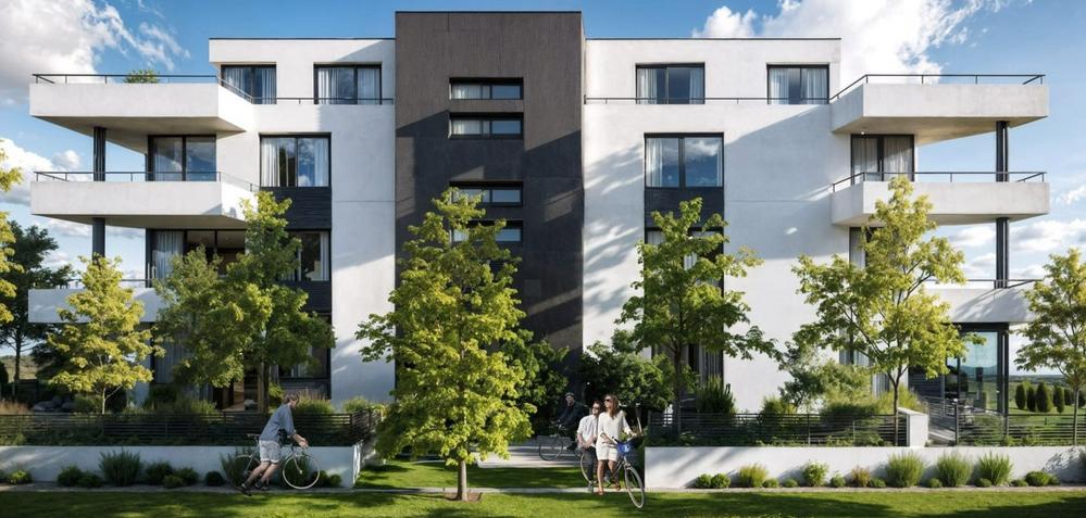Bild Neubau Eigentumswohnungen Schwetzinger Straße Wiesloch: Visualisierung eines Mehrfamilienhauses