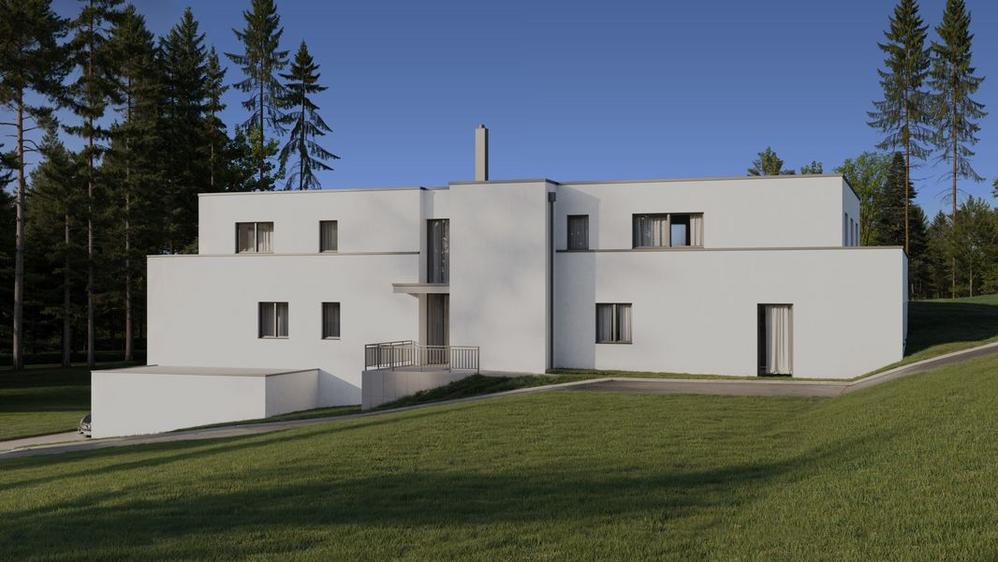 Bild Neubau Eigentumswohnungen Lehenkreuzweg Schemmerhofen: Visualisierung eines Mehrfamilienhauses