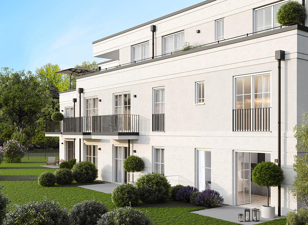 Bild Neubau Eigentumswohnungen AMALIENBURG 27, München: Visualisierung eines Mehrfamilienhauses
