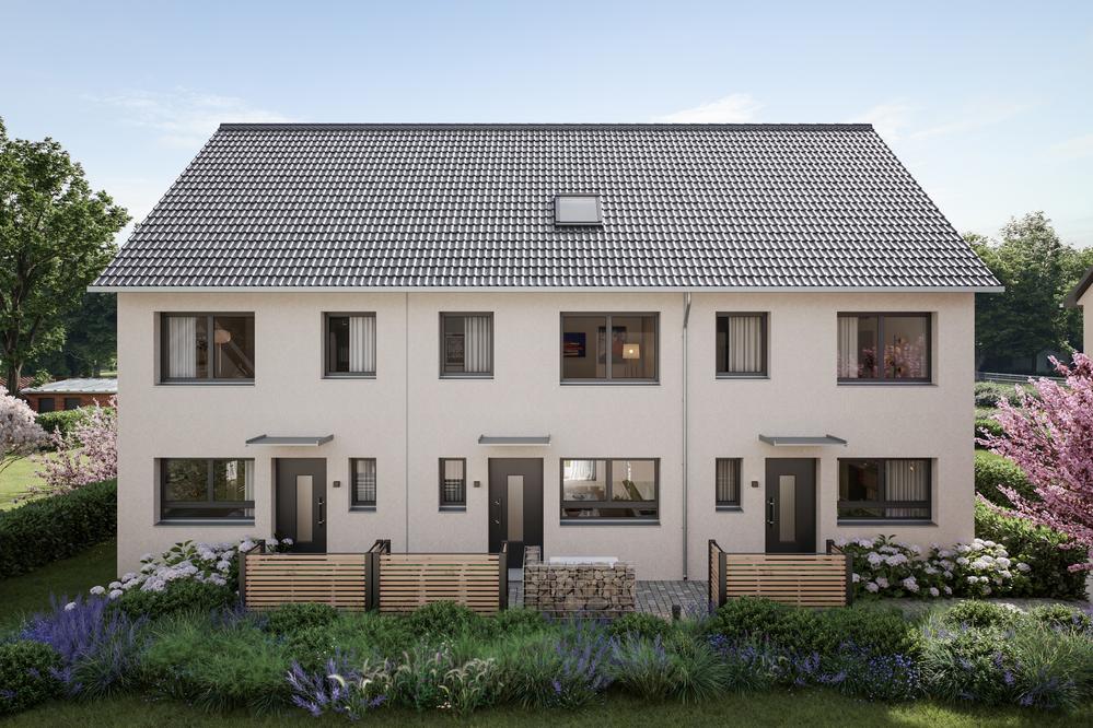 Bild Neubau Häuser Stäudachstraße Leinfelden-Echterdingen: Visualisierung eines Reihenhauses