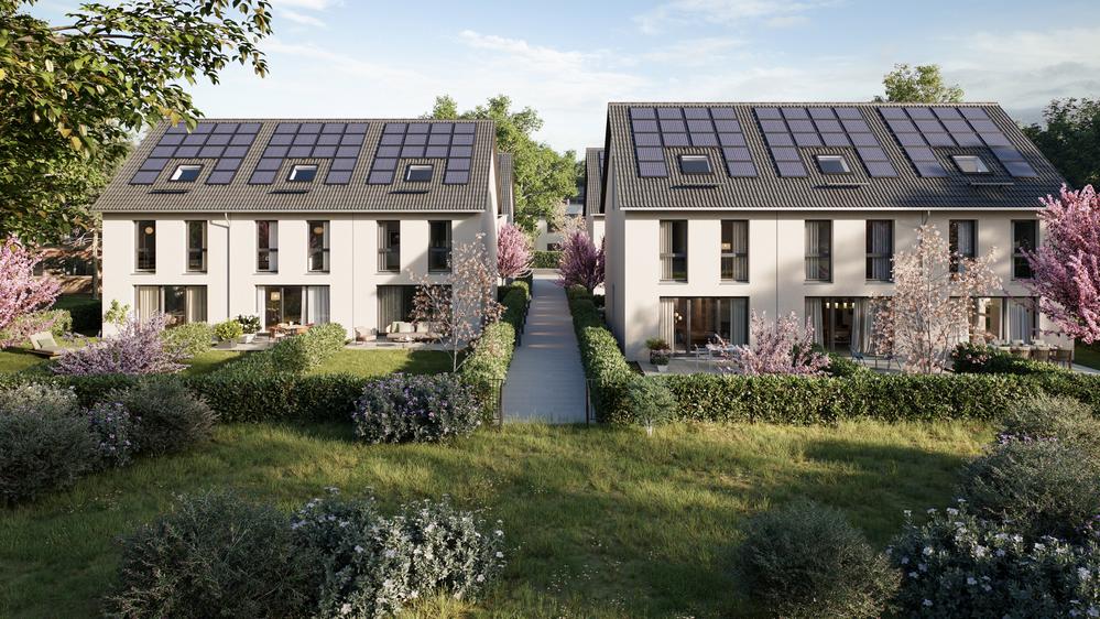 Bild Neubau Häuser Stäudachstraße Leinfelden-Echterdingen: Visualisierung zweier Reihenhäuser