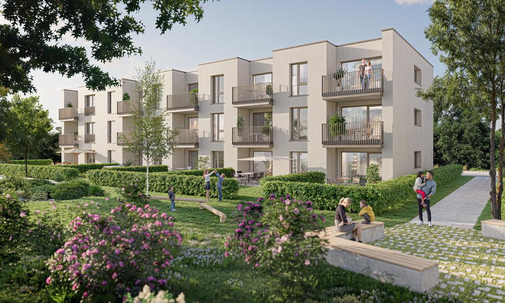 Bild Neubau Eigentumswohnungen Am Sonnenrain Schwäbisch Hall: Visualisierung eines Mehrfamilienhauses