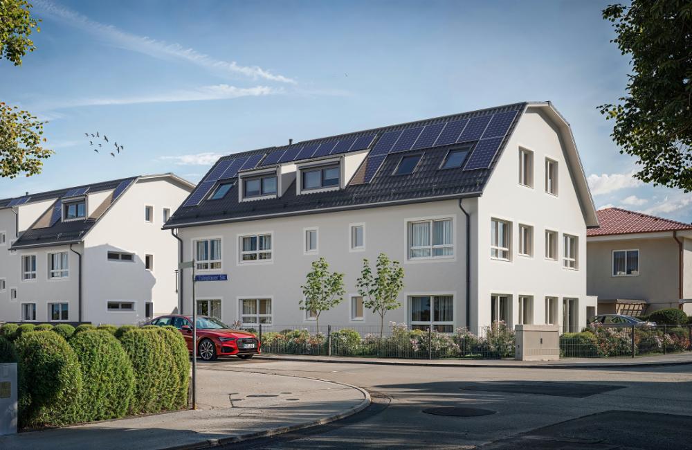 Bild Neubau Eigentumswohnungen Sansibarstraße München Bild Neubau Eigentumswohnungen Sansibarstraße München: Visualisierung eines Mehrfamilienhauses
