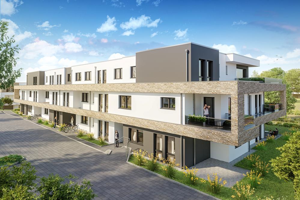 Bild Neubau Eigentumswohnungen Königshofener Straße Niedernhausen: Bild eines Mehrfamilienhauses