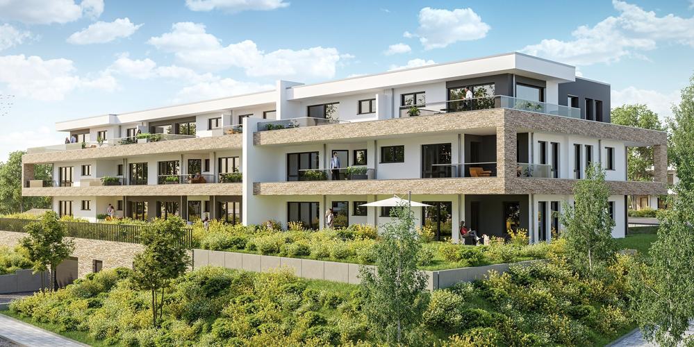 Bild Neubau Eigentumswohnungen Königshofener Straße Niedernhausen Bild Neubau Eigentumswohnungen Königshofener Straße Niedernhausen: Bild eines Mehrfamilienhauses