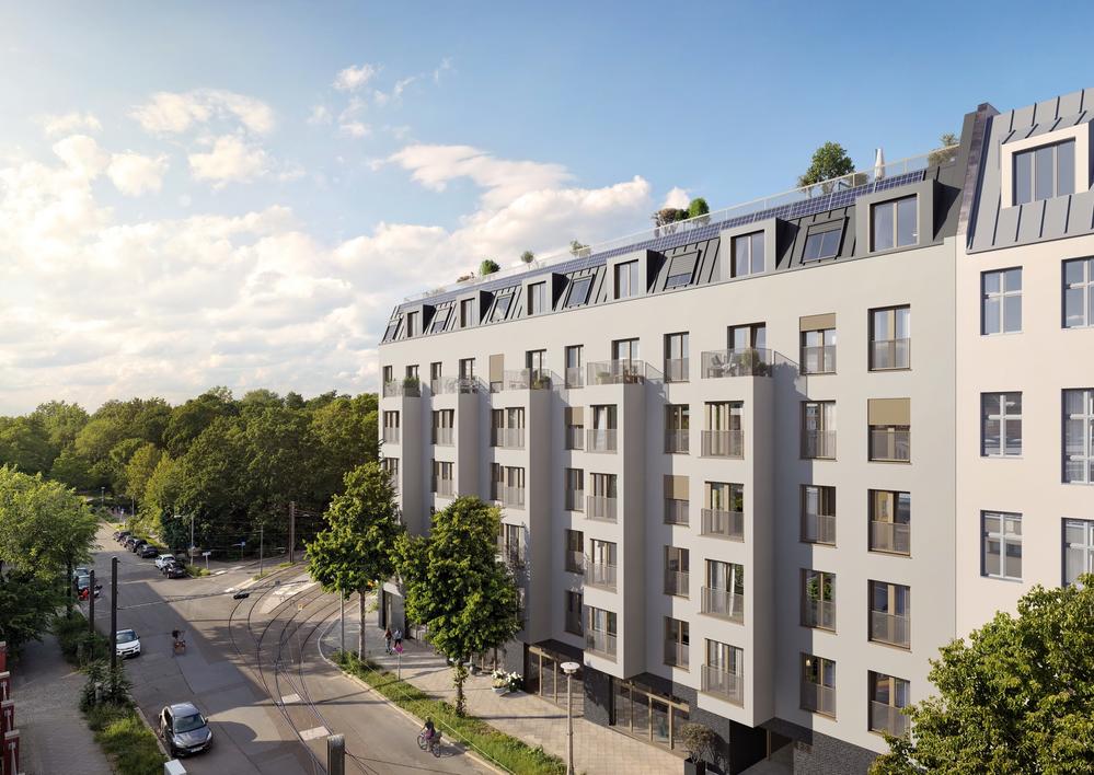 Bild Neubau Eigentumswohnungen Parkside Friedrichshain, Berlin: Visualisierung eines Mehrfamilienhauses