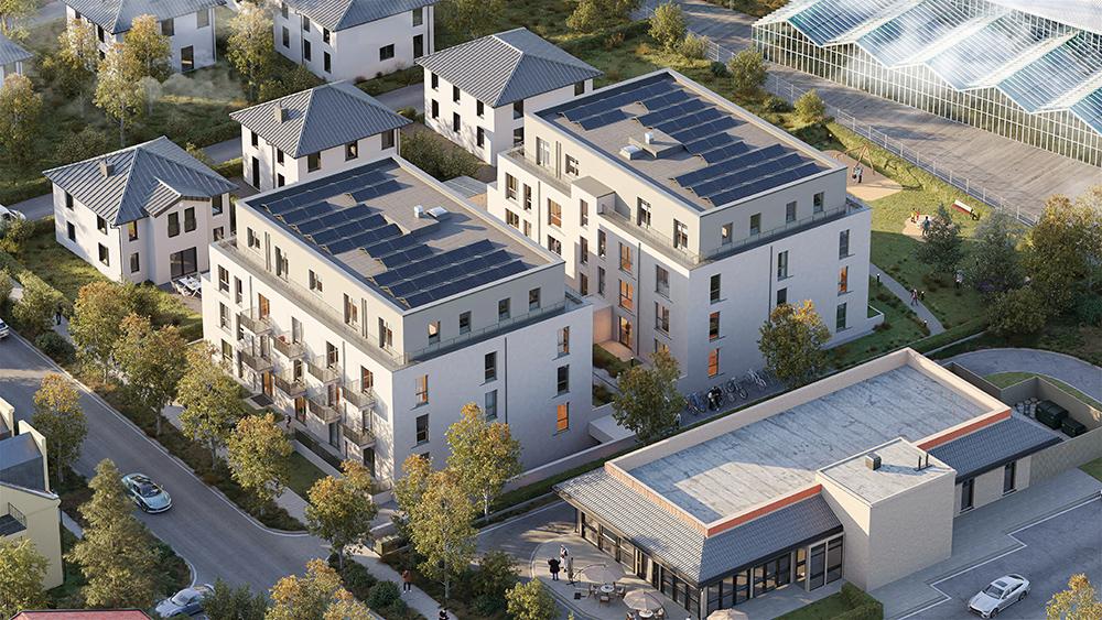Bild Neubauprojekt Eigentumswohnungen N48 Apartments, Berlin: Vogelperspektive auf das Neubauprojekt