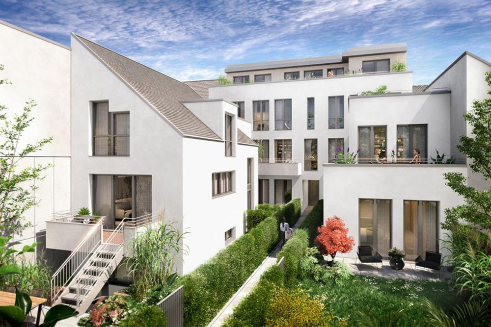 Bild Neubau Eigentumswohnungen Kölner Str., Troisdorf Bild Neubau Eigentumswohnungen Kölner Str., Troisdorf: Bild eines Hauses mit Baugerüst