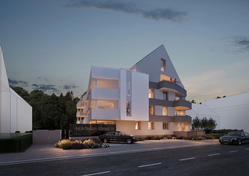 Bild Neubau Eigentumswohnungen Nürtinger Straße Metzingen: Visualisierung eines Mehrfamilienhauses