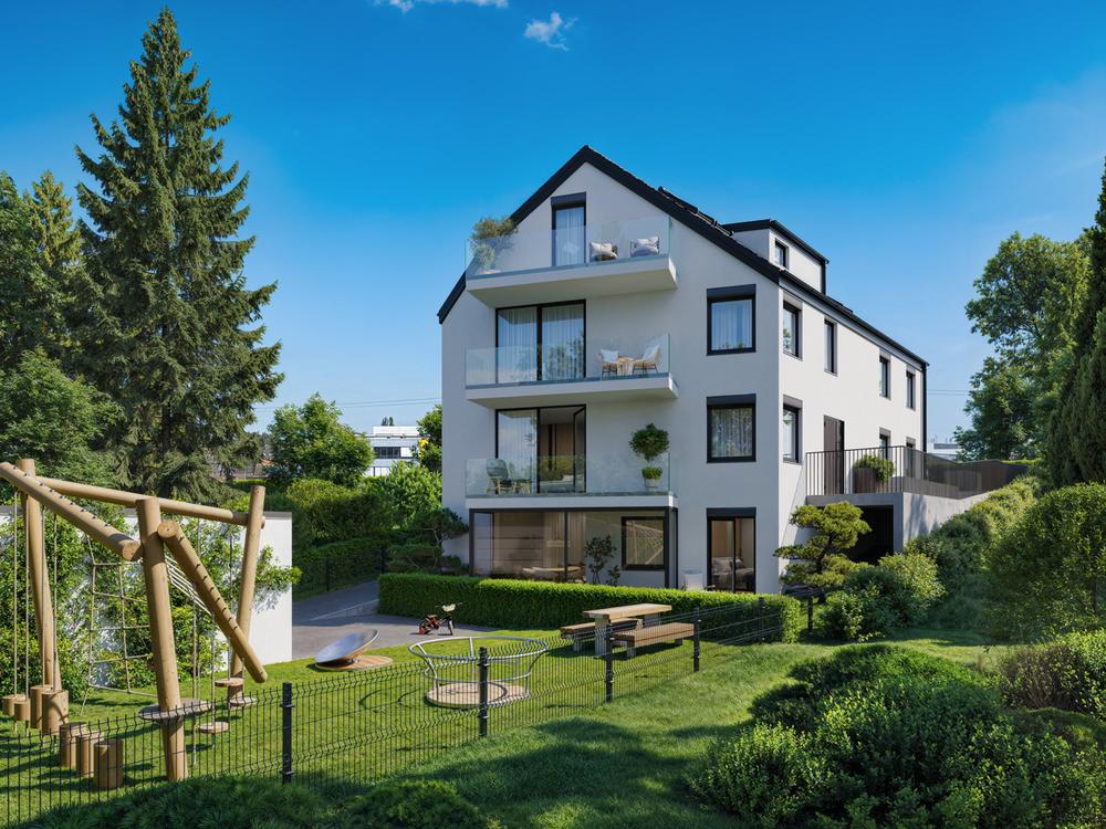 Bild Neubau Eigentumswohnungen Jahnstraße Böblingen: Visualisierung eines Mehrfamilienhauses