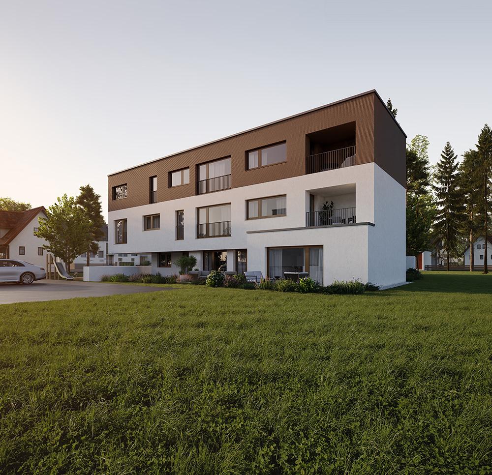Bild Neubau Eigentumswohnungen Spitalstraße Zirndorf Bild Neubau Eigentumswohnungen Spitalstraße Zirndorf: Visualisierung eines Mehrfamilienhauses