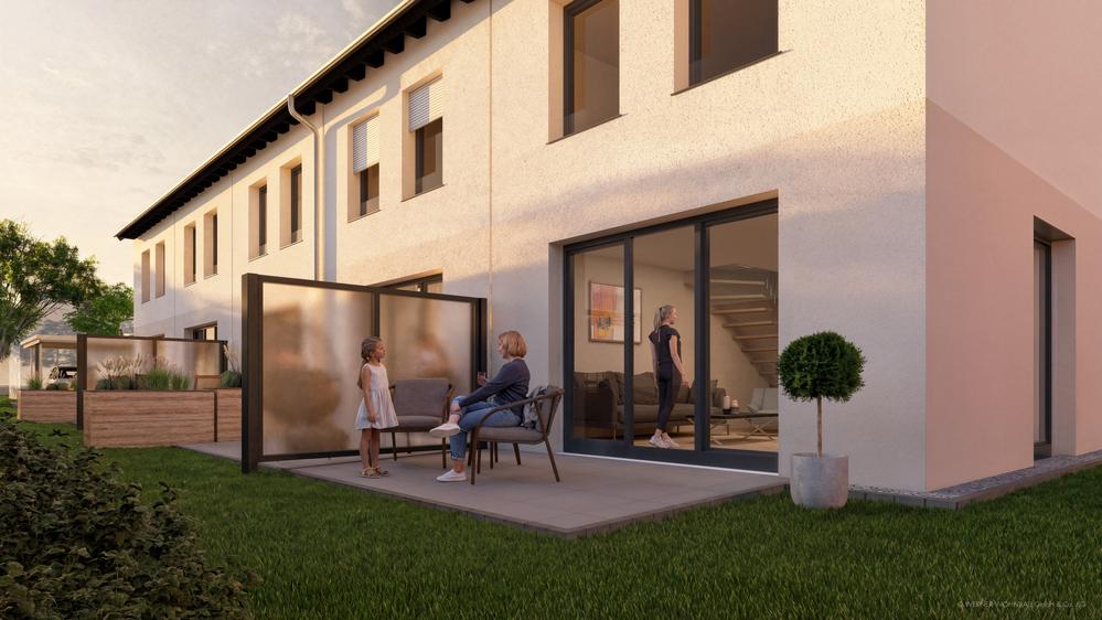 Bild Neubau Häuser Dachauer Straße Olching Bild Neubau Häuser Dachauer Straße Olching: Visualisierung eines Reihenhauses