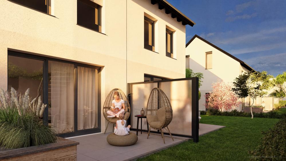 Bild Neubau Häuser Dachauer Straße Olching Bild Neubau Häuser Dachauer Straße Olching: Visualisierung eines Reihenhauses