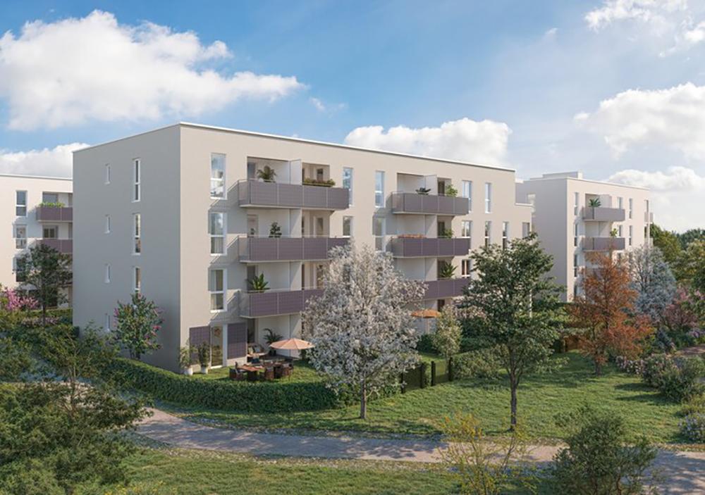 Bild Neubau Eigentumswohnungen Klötzlmüllerstraße Landshut: Visualisierung eines Mehrfamilienhauses