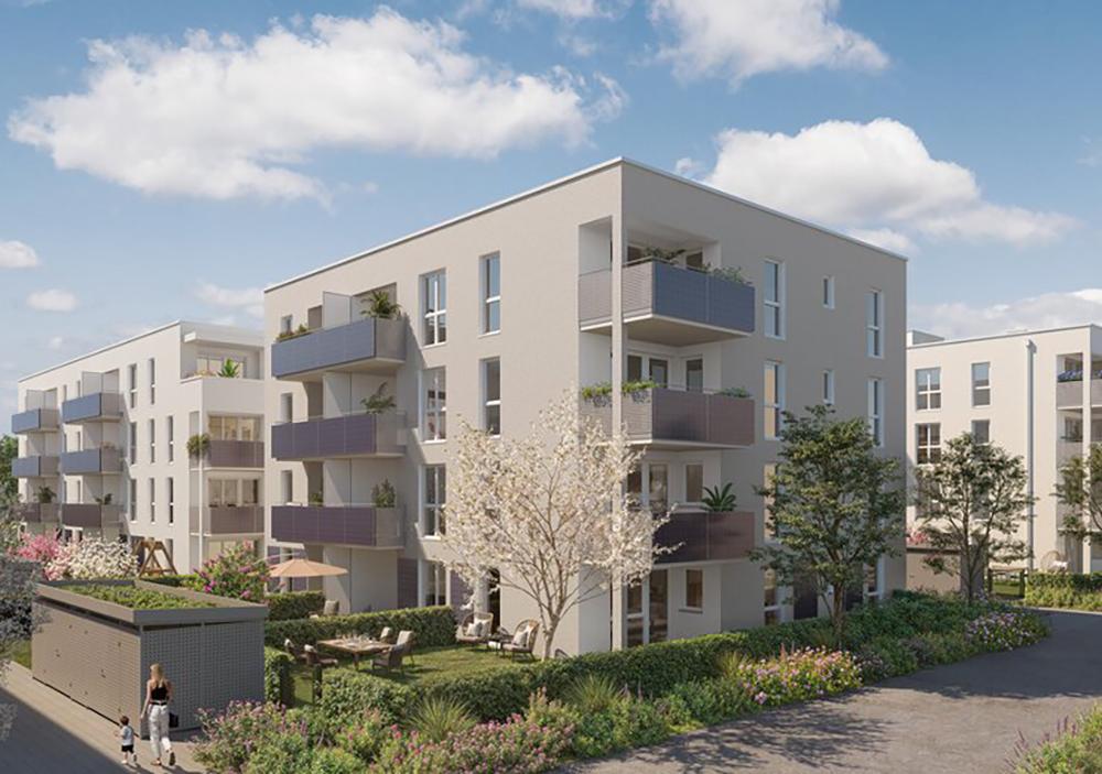 Bild Neubau Eigentumswohnungen Klötzlmüllerstraße Landshut: Visualisierung eines Mehrfamilienhauses