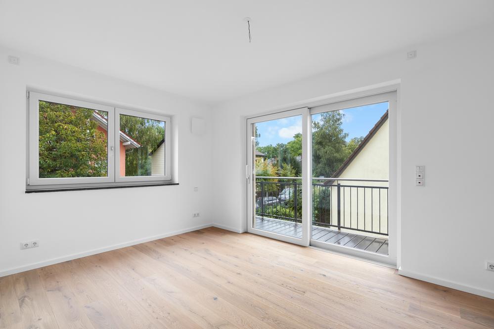 Bild Neubau Eigentumswohnungen Pippinger Straße München Bild Neubau Eigentumswohnungen Pippinger Straße München: Visualisierung eines hellen Zimmers