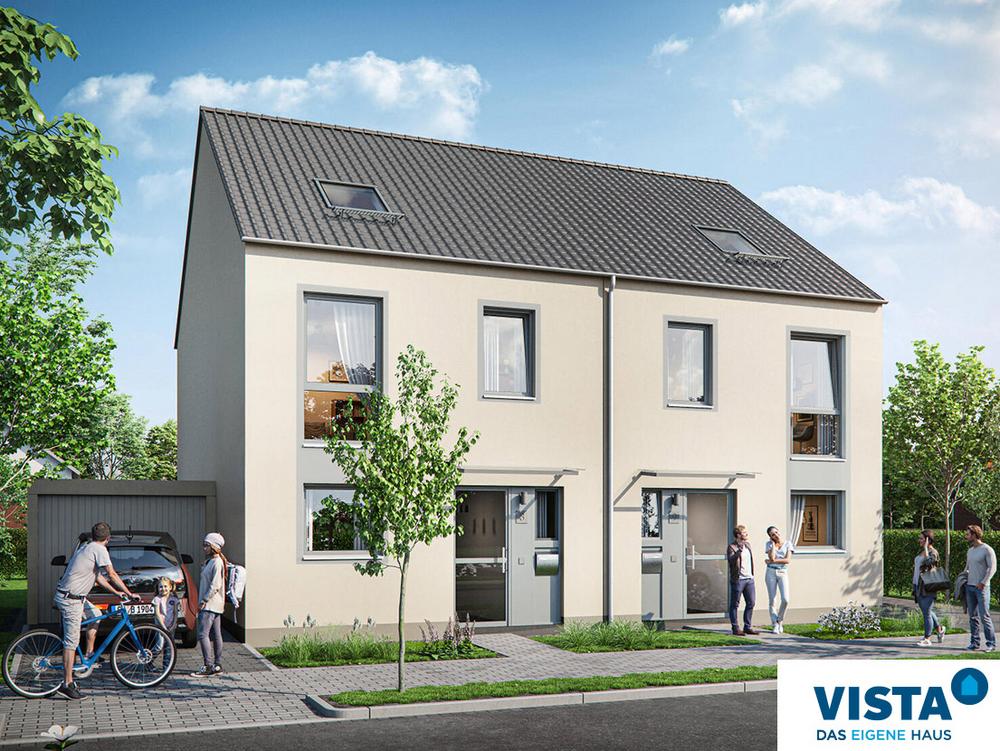 Bild Neubau Häuser Lechfeldstraße Ellgau Bild Neubau Häuser Lechfeldstraße Ellgau: Visualisierung eines Reihenhauses