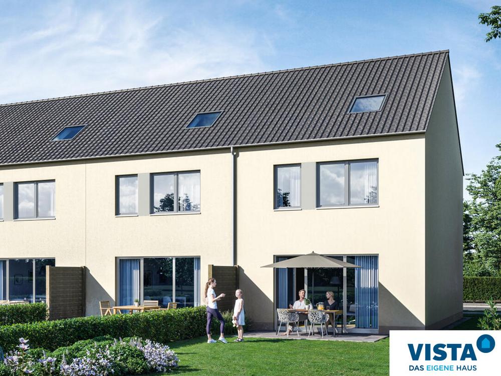 Bild Neubau Häuser Lechfeldstraße Ellgau Bild Neubau Häuser Lechfeldstraße Ellgau: Visualisierung eines Reihenhauses